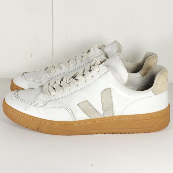 Veja Men\'s V-12 US 8 White Natural Leather Lace Up Low Top Sneakers Shoes main image 16